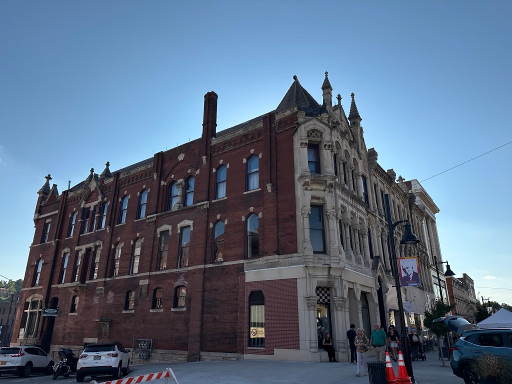 Downtown building in Burlington, Iowa, USA.