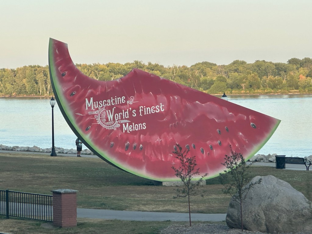 World’s Largest Watermelon Slice in Muscatine, Iowa, USA.