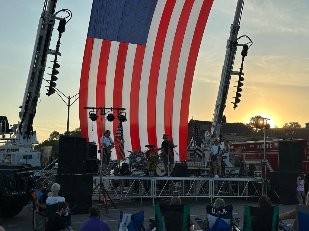 9-11 remembrance event in Muscatine, Iowa, USA.