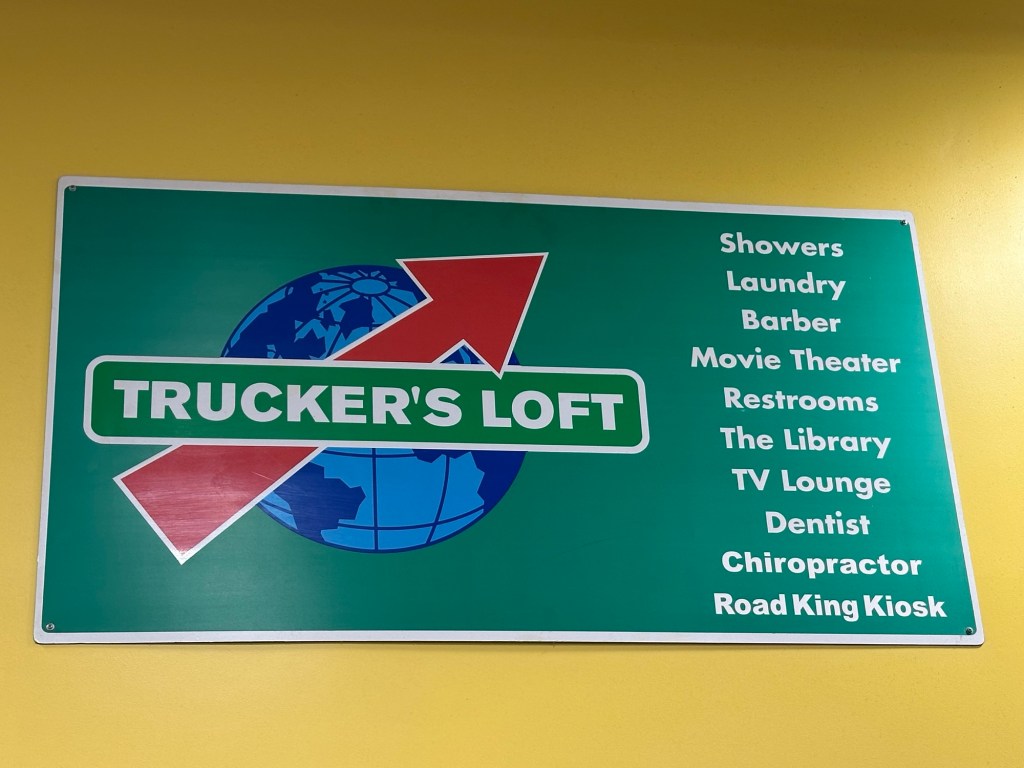 List of amenities at World’s Largest Truck Stop in Walcott, Iowa, USA.