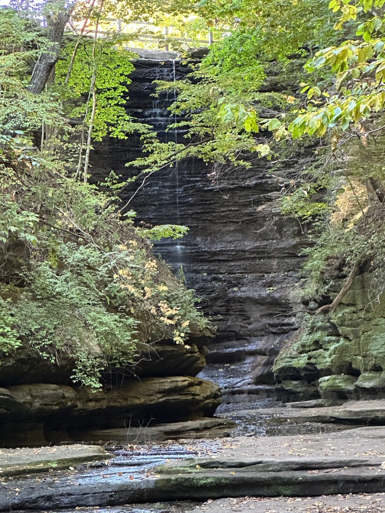 Waterfall in Dells Canyon in Matthiessen State Park in Oglesby, Illinois, USA.