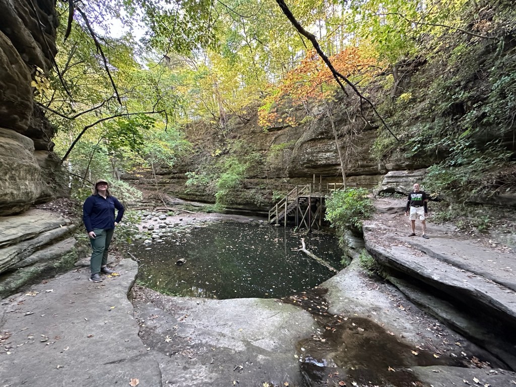 MacKenzie in Dells Canyon in Matthiessen State Park in Oglesby, Illinois, USA.