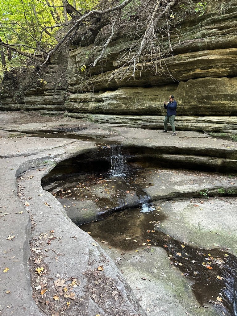 MacKenzie in Dells Canyon in Matthiessen State Park in Oglesby, Illinois, USA.