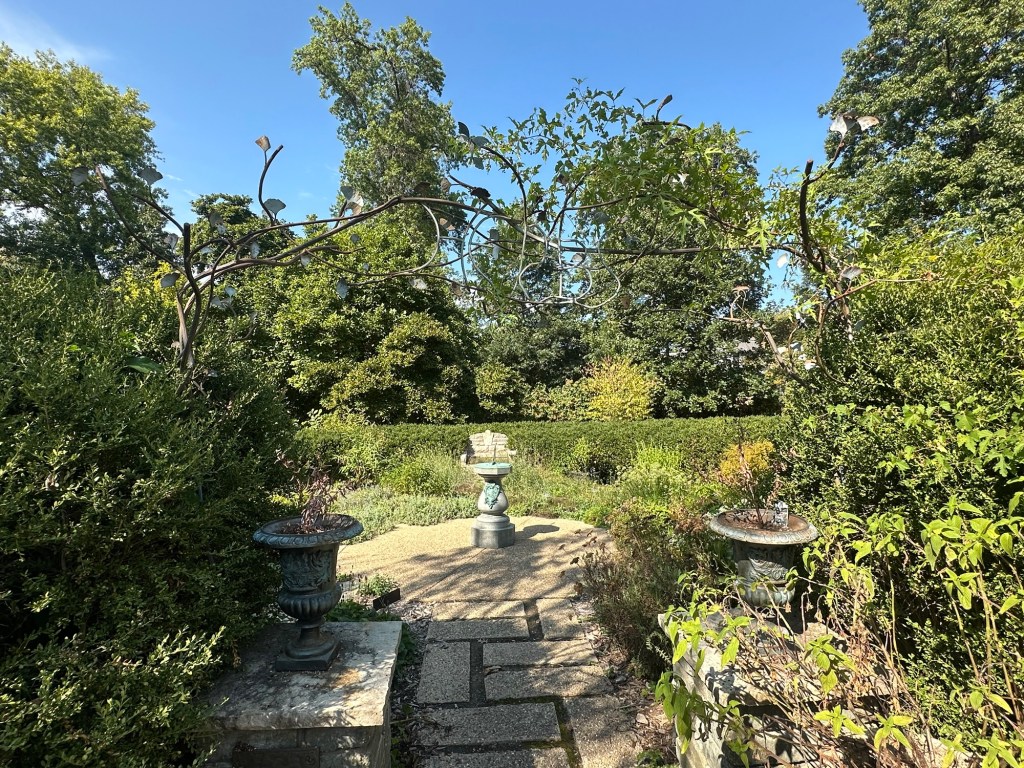 Herb garden at Luthy Botanical Garden in Peoria, Illinois, USA.