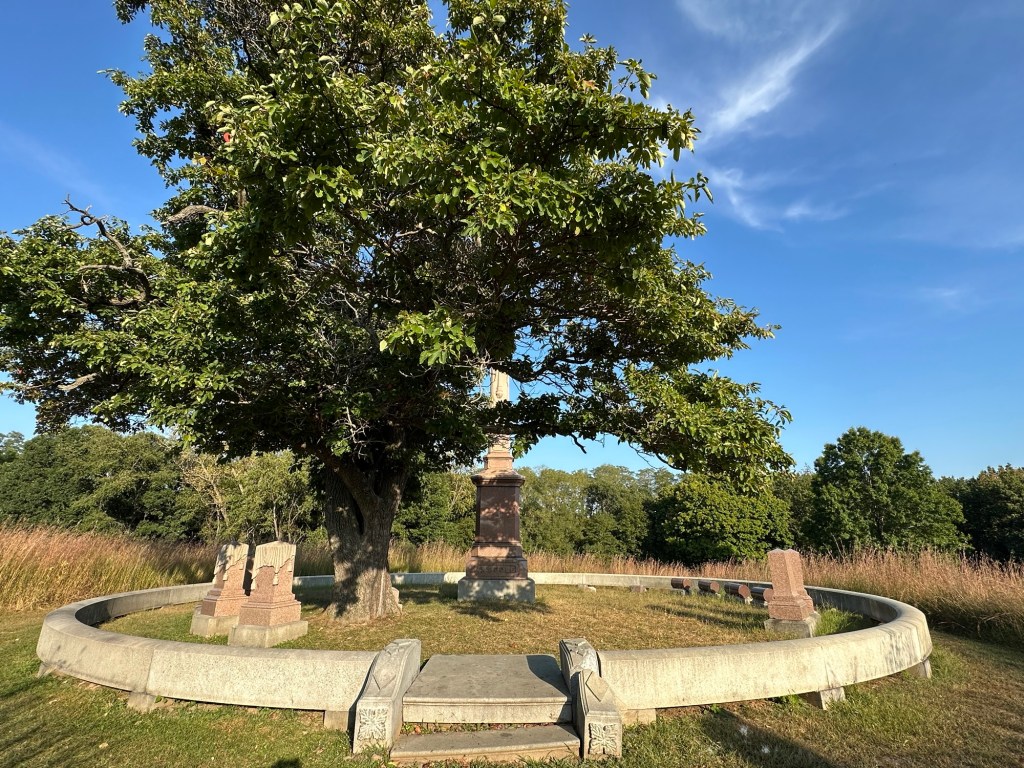 Witches Circle in Springdale Cemetery in Peoria, Illinois, USA.