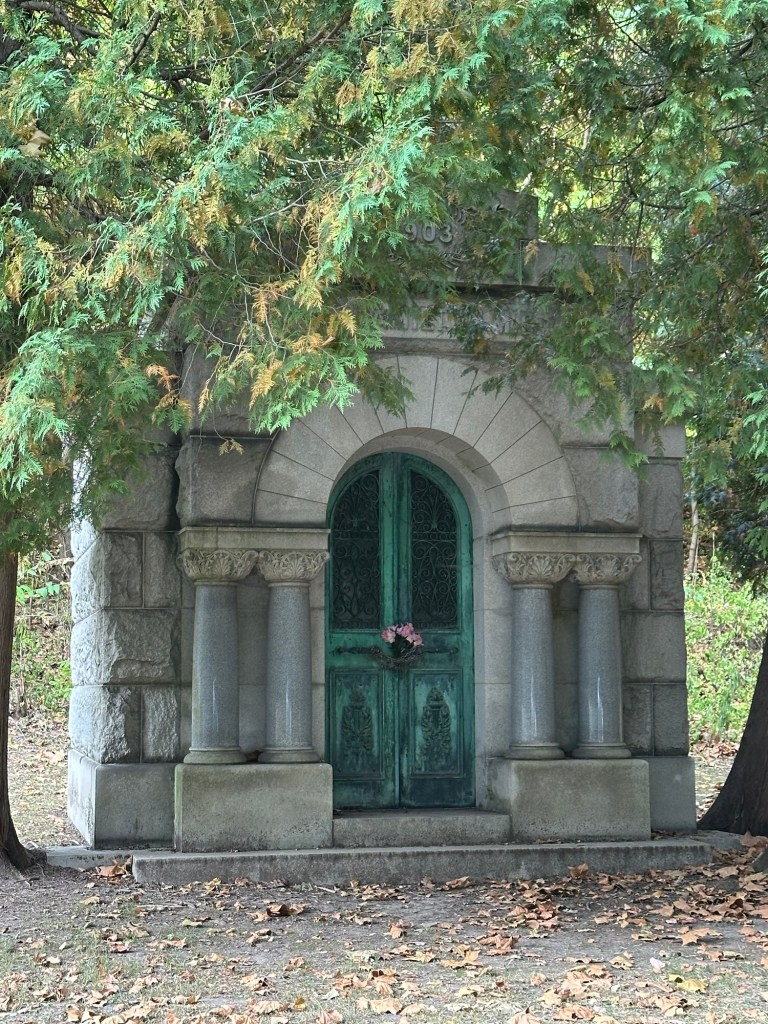 Crypt at Springdale Cemetery in Peoria, Illinois, USA.