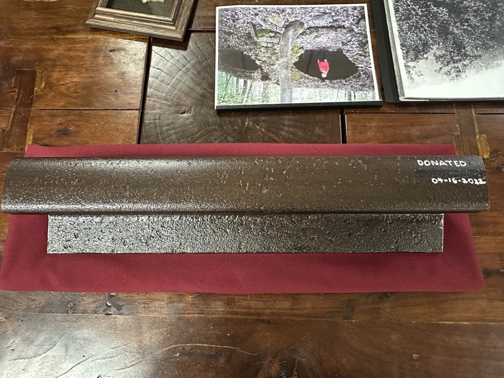 Piece of railroad track donated to Coke Oven Museum in Dunlap, Tennessee, USA.