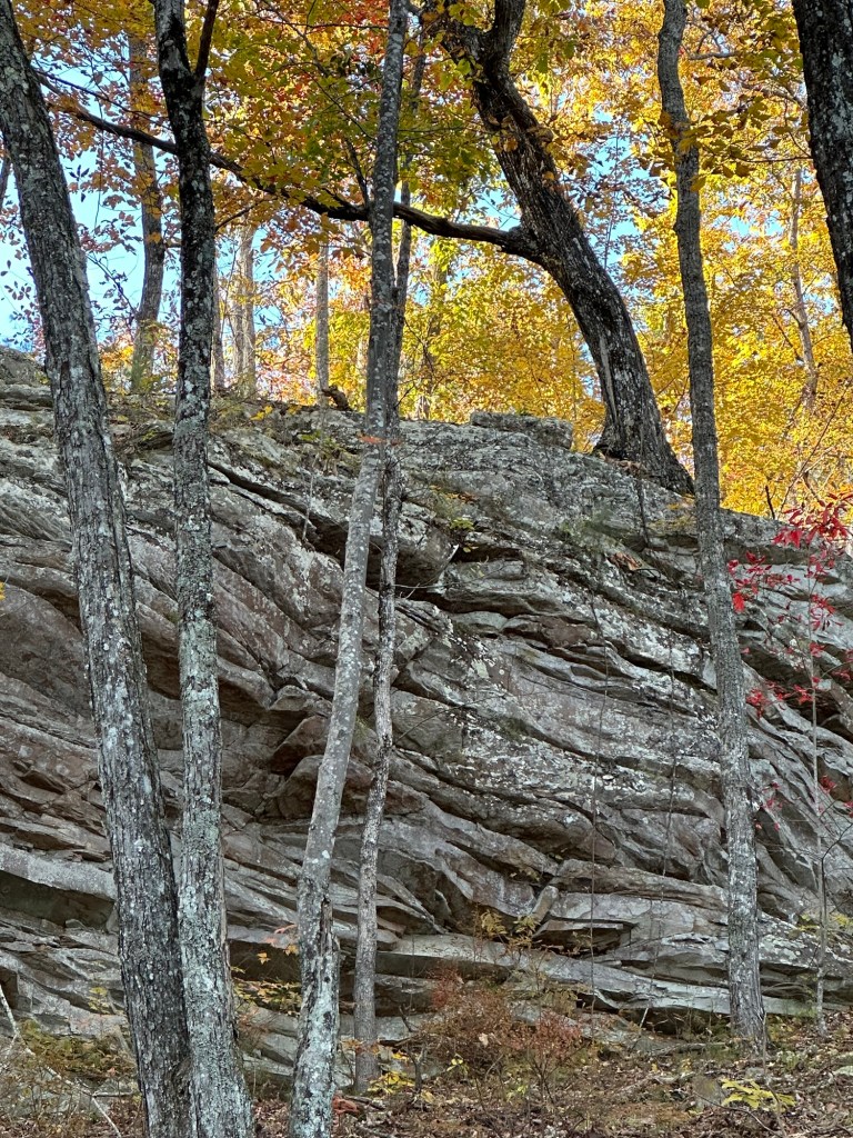 Rock ledge in Dunlap, Tennessee, USA.