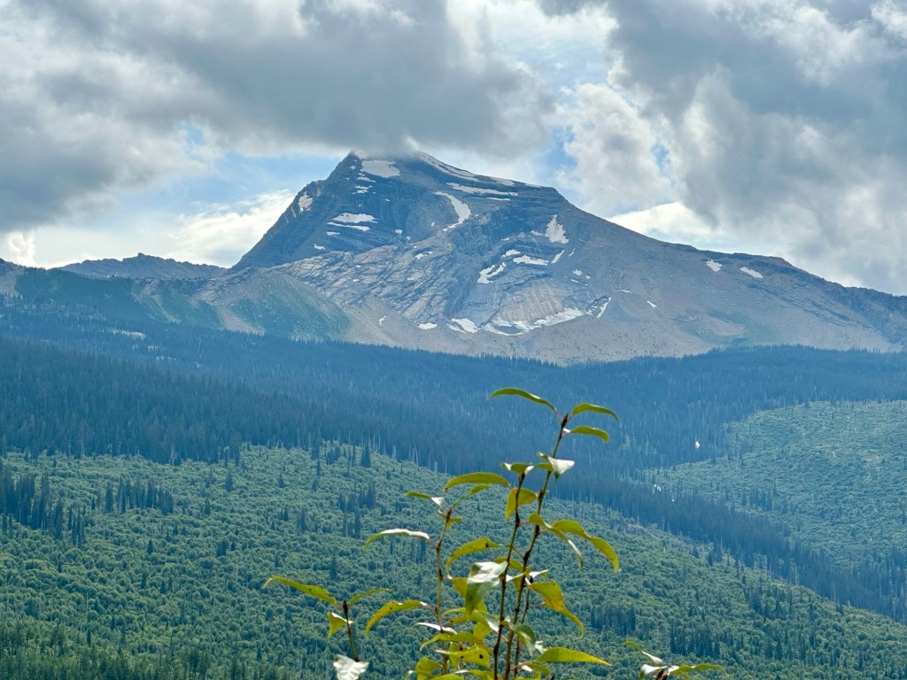 Mountain and glaciers in Glacier National Park in Montana. Picture by Happy Vegan Campers.